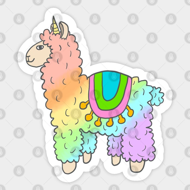 Llamacorn Sticker by Geometrico22